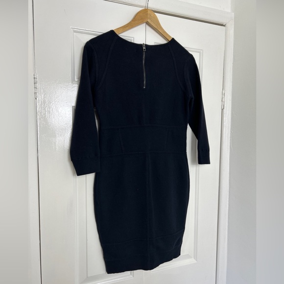 All Saints Elena knitted Dress UK 14 Jumper Bodycon Black Stretch Knit Party - Picture 5 of 9